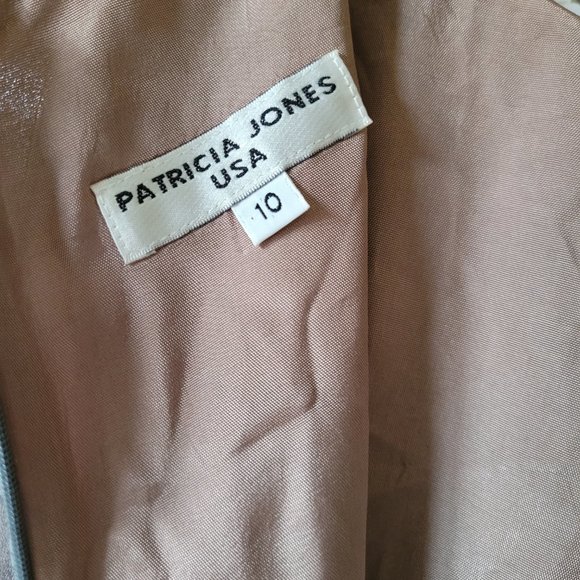 Vintage 90s Maxi Formal Gray Floral Dress - Picture 6 of 11